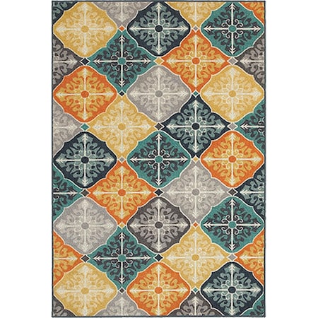 Sphinx By Oriental Weavers Oriental Weavers Hampton 2063x 10x13 Rectangle - Multi/ Blue-Polypropylene H2063X300390ST